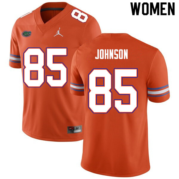 Women #85 Kevin Johnson Florida Gators College Football Jerseys Sale-Orange - Click Image to Close